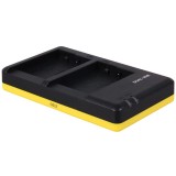 Chargeur double pour batteries Panasonic DMW-BLC12, compact et polyvalent