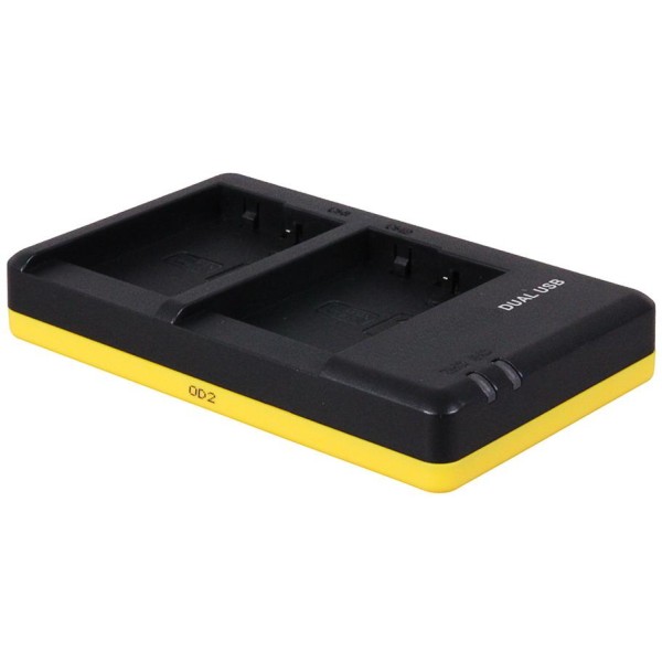 Chargeur double pour batteries Panasonic DMW-BLC12, compact et polyvalent