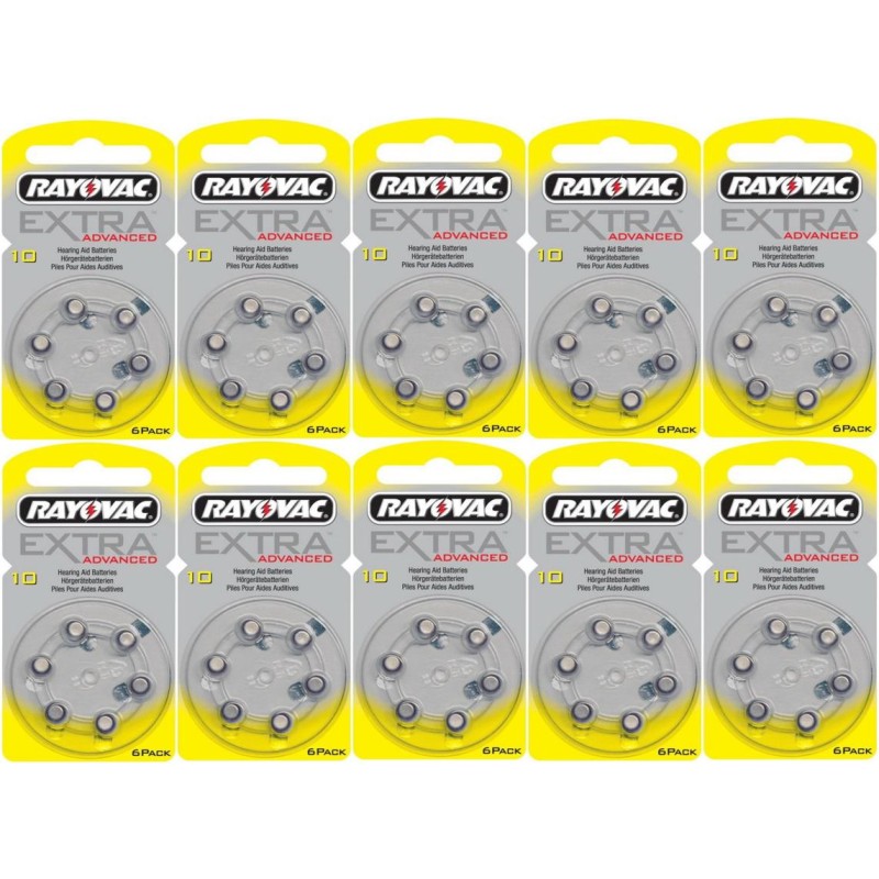 Rayovac gehoorapparaat batterijen - Type 10 - 10 x 6 stuks