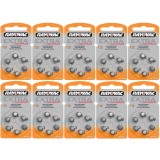 Rayovac piles pour appareils auditifs type 13 orange - lot de 60 piles (10x6)