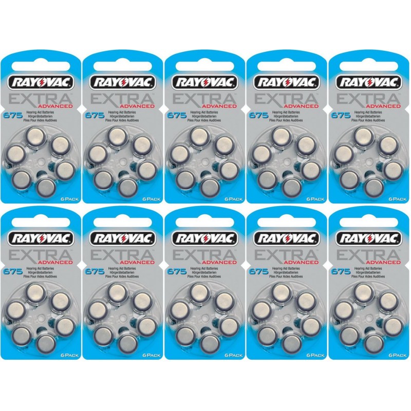 Rayovac gehoorapparaat batterijen - Type 675 - 10 x 6 stuks