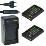 2 batteries d'appareil photo EN-EL23 avec chargeur et chargeur auto - ChiliPower original