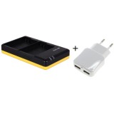 Chargeur double pour 2 batteries Nikon EN-EL15 compatible avec adaptateur USB 230V double port pratique