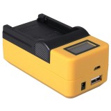 Chargeur compact pour batterie Sony NP-FW50 avec écran LCD et connexion USB