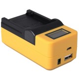 Chargeur compact pour batterie Canon NB-6L et NB-6LH avec écran LCD et port USB