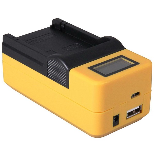 Chargeur compact pour batterie Canon NB-6L et NB-6LH avec écran LCD et port USB
