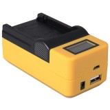 Chargeur compact pour batterie Canon LP-E8 avec écran LCD et port USB