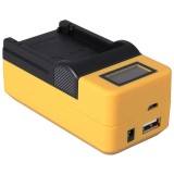 Chargeur compact pour batterie Nikon EN-EL14 et EN-EL14a avec écran LCD et connexion USB