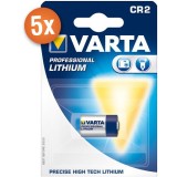 Pack de 5 piles lithium Varta Photo CR2 3V 920mAh pour appareils photo et lampes LED