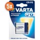 Pack de 5 piles lithium Varta Photo CR-P2 6V 1600mAh - Image 1
