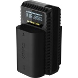 Nitecore chargeur USB pour Canon LP-E6 / LP-E6N / LP-E6NH / LP-E8 avec écran LCD et câble intégré