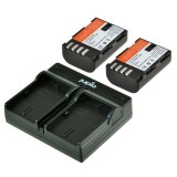 Jupio kit : 2 batteries caméra DMW-BLF19E 1860mAh + chargeur USB double