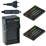 2 x batteries EN-EL19 pour Nikon avec chargeur et chargeur voiture - ChiliPower original