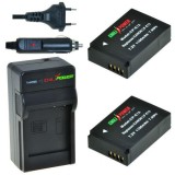 2 batteries LP-E12 pour Canon avec chargeur et chargeur voiture - ChiliPower original