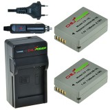 2 batteries NB-10L pour Canon avec chargeur et chargeur voiture - ChiliPower