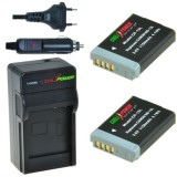 2 batteries NB-13L pour Canon avec chargeur et chargeur auto - Original ChiliPower
