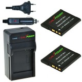 2 batteries NP-BN1 pour Sony avec chargeur et adaptateur voiture - ChiliPower original