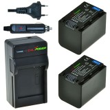 2 x batteries NP-FV70 pour Sony avec chargeur et chargeur voiture - ChiliPower original