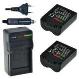 2 x batteries CGA-S006 pour Panasonic avec chargeur et chargeur voiture - ChiliPower original