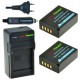 2 x batteries NP-W126 pour Fujifilm avec chargeur et chargeur auto - ChiliPower original