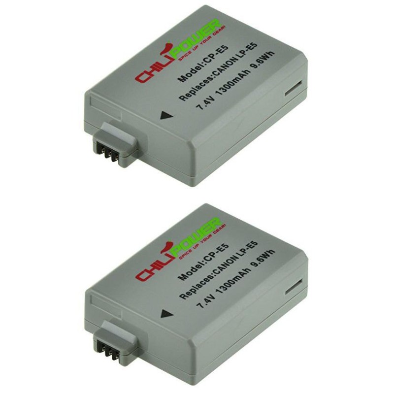 ChiliPower LP-E5 accu voor Canon - 1300mAh - 2-Pack
