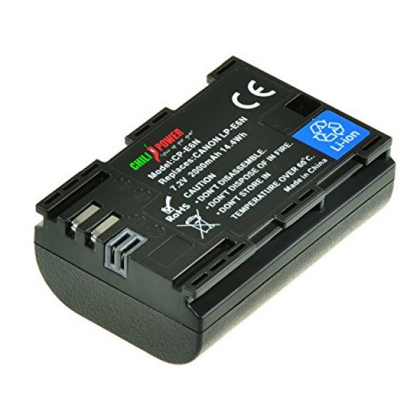 ChiliPower LP-E6N batterie pour Canon - 2000mAh avec protection et étui