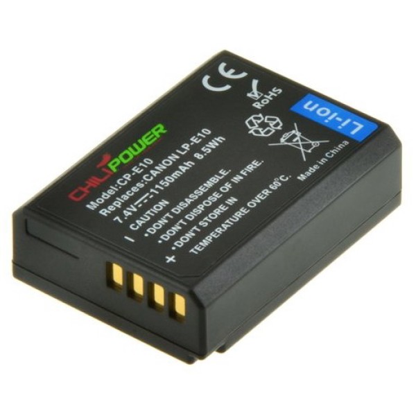 Batterie ChiliPower LP-E10 pour Canon - 1150mAh