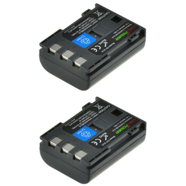 ChiliPower NB-2LH / NB-2L batterie pour Canon - 900mAh - Pack de 2