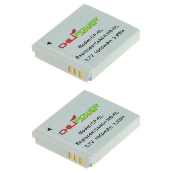 ChiliPower NB-6L batterie pour Canon - 1000mAh - pack de 2