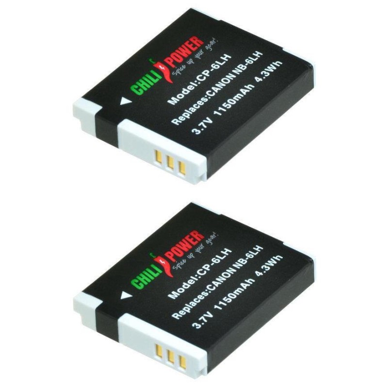 ChiliPower NB-6LH accu voor Canon - 1150mAh - 2-Pack