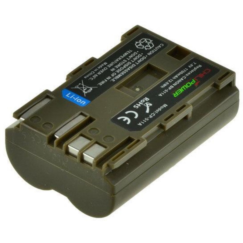 ChiliPower BP-511 / BP-511A accu voor Canon - 1700mAh