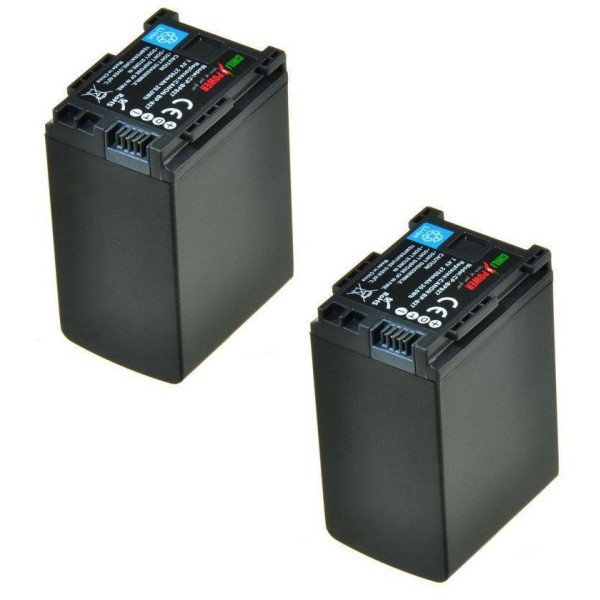 Batterie ChiliPower BP-827 pour Canon - 2700mAh - Pack de 2
