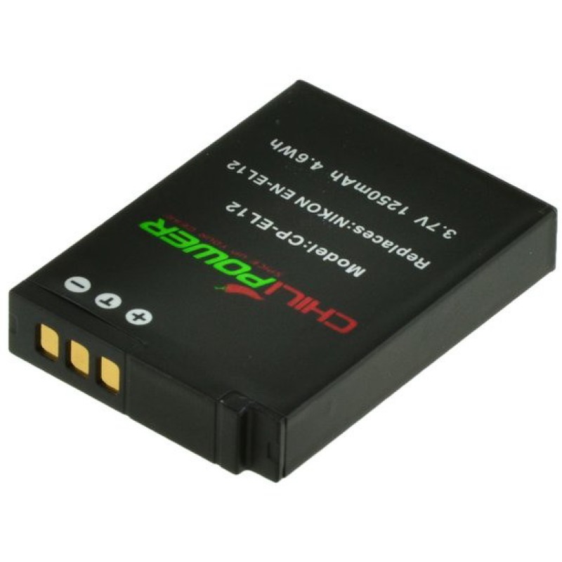 ChiliPower EN-EL12 accu voor Nikon - 1250mAh