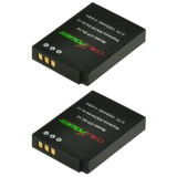 ChiliPower EN-EL12 batterie pour Nikon - 1250mAh - Pack de 2