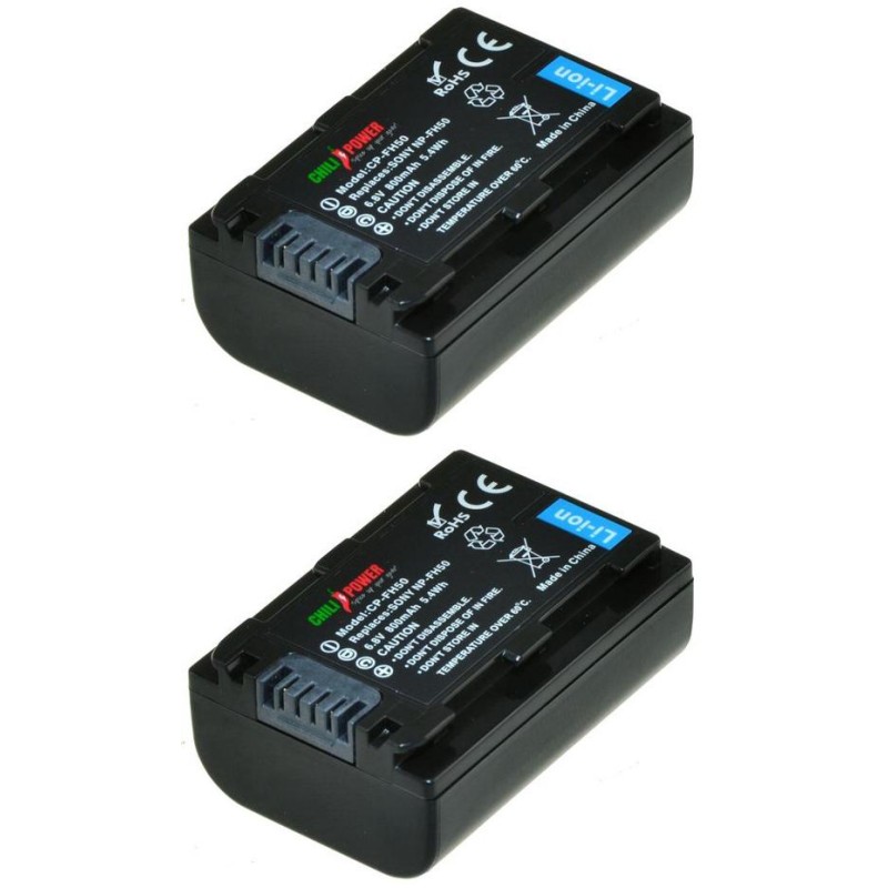 ChiliPower NP-FH50 / NP-FH40 accu voor Sony - 870mAh - 2-Pack