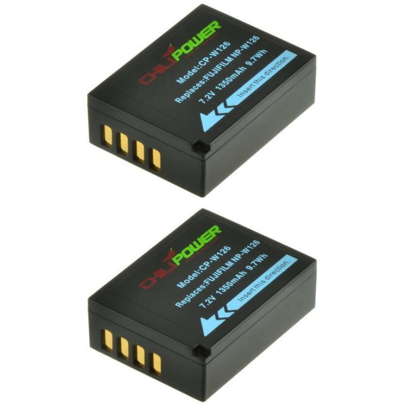 ChiliPower NP-W126 accu voor Fujifilm - 1350mAh - 2-Pack