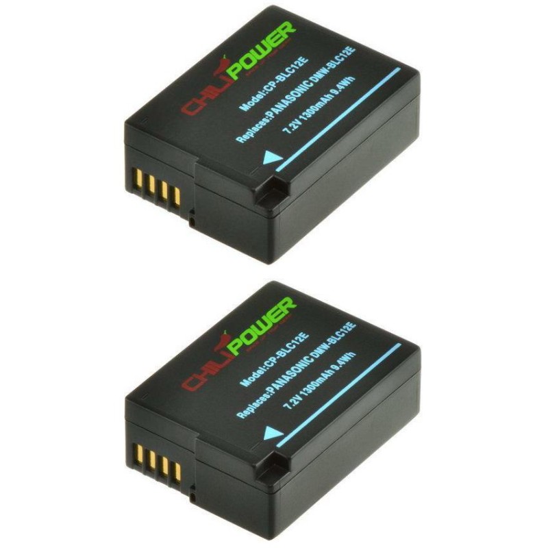 ChiliPower DMW-BLC12E accu voor Panasonic - 1300mAh - 2-Pack
