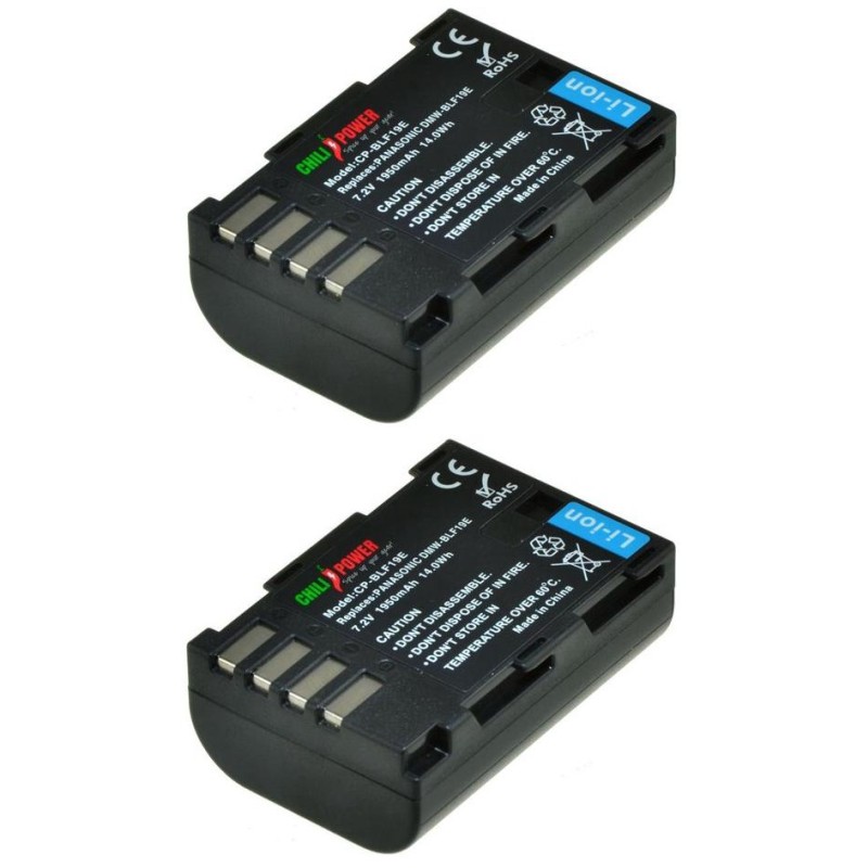 ChiliPower DMW-BLF19E accu voor Panasonic - 1950mAh - 2-Pack