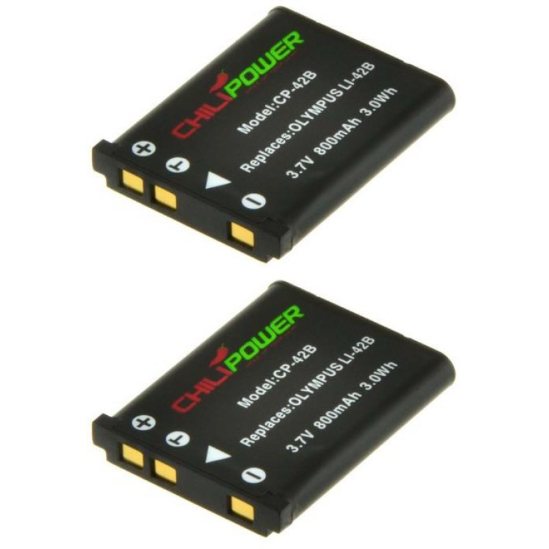 ChiliPower Li-40B / Li-42B accu voor Olympus - 800mAh - 2-Pack