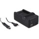 Chargeur 4-en-1 compatible avec Samsung SLB-10A - compact et léger - charge par secteur, voiture, USB et powerbank - Image 2