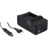Patona chargeur 4-en-1 pour batterie Nikon EN-EL19 - compact et léger - charge par prise, voiture, USB et Powerbank