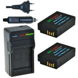 2 x batteries LP-E17 pour Canon avec chargeur et adaptateur voiture ChiliPower original