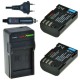 2 batteries D-Li90 pour Pentax avec chargeur et chargeur auto - ChiliPower original - Image 1