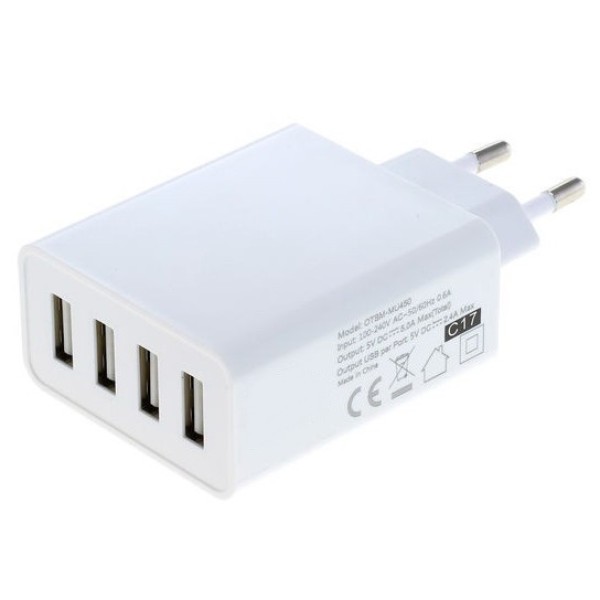 OTB adaptateur USB 4 ports avec Auto-ID pour chargement simultané de smartphones et tablettes