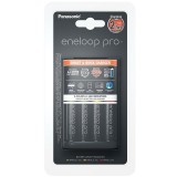 Panasonic chargeur rapide avec 4 piles AA Eneloop Pro rechargeables 2500mAh