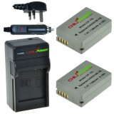 ChiliPower 2 x NB-10L batteries pour Canon - kit chargeur + chargeur voiture - version UK