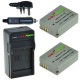 ChiliPower 2 x NB-10L batteries pour Canon - kit chargeur + chargeur voiture - version UK - Image 1