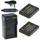 ChiliPower 2 x DMW-BCM13 batteries pour Panasonic - kit chargeur + chargeur voiture - version UK - Image 1