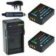 ChiliPower 2 x CGA-S007 batteries pour Panasonic - kit chargeur + chargeur voiture - version UK - Image 1
