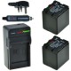 ChiliPower 2 x VW-VBN260 batteries pour Panasonic - kit chargeur + chargeur voiture - version UK - Image 1